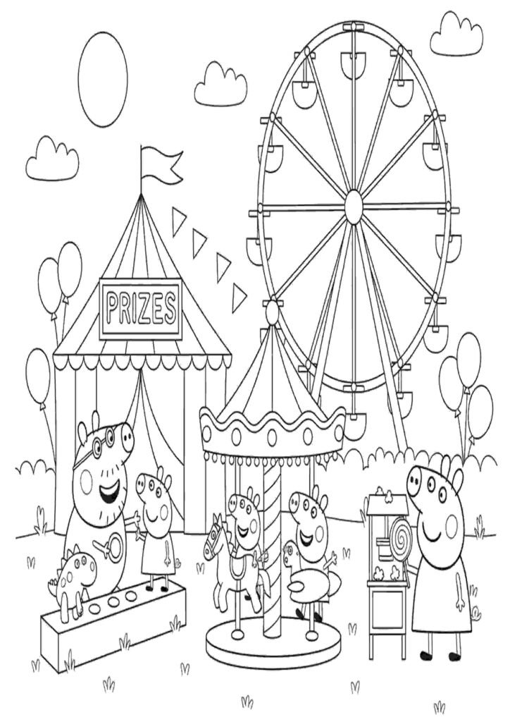 kids peppa pig coloring pages