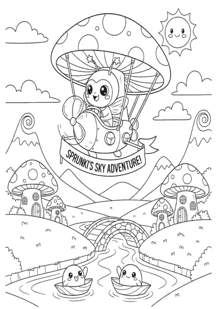 kids sprunki coloring pages