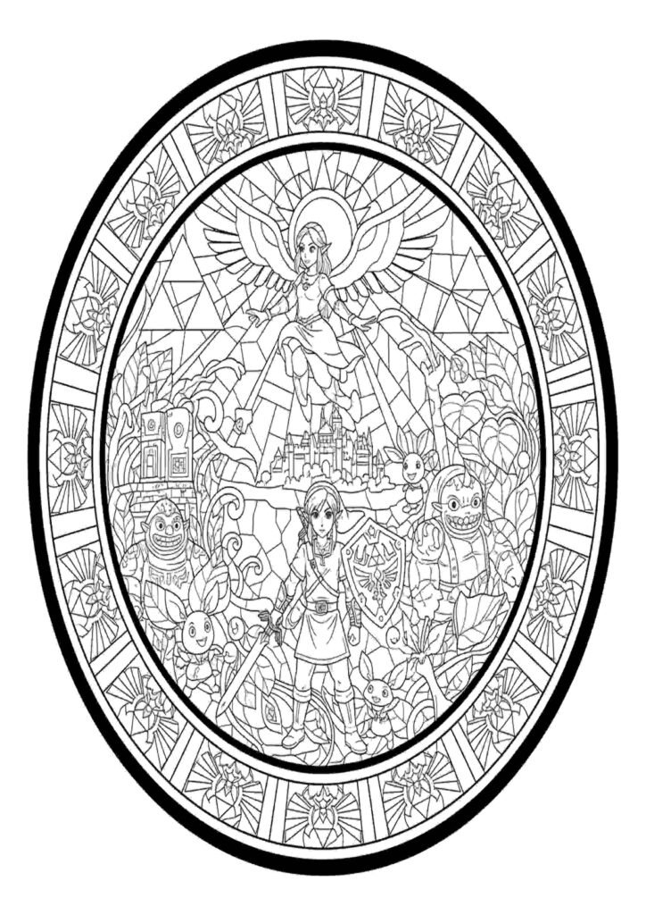 legend of zelda coloring pages