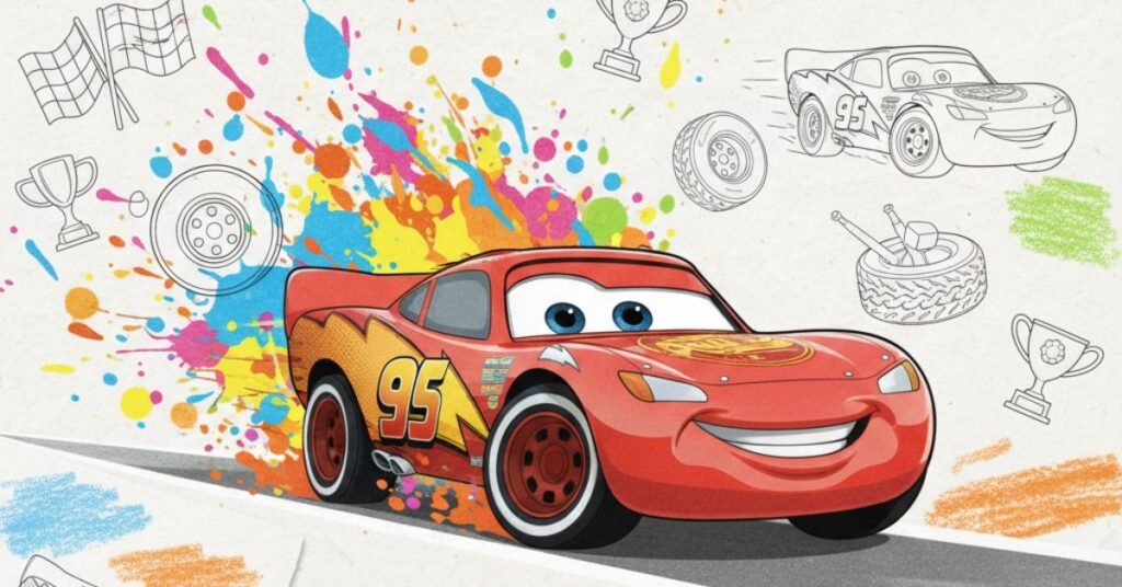 lightning mcqueen coloring page