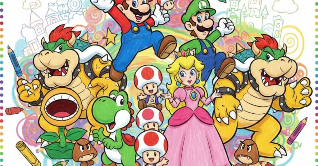 mario coloring pages