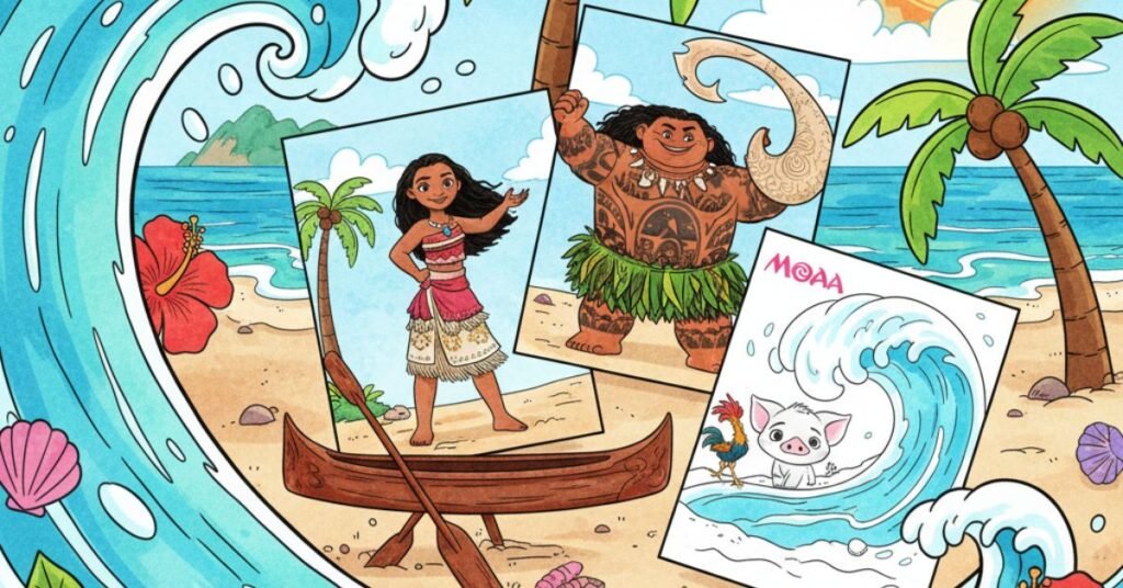 moana coloring pages