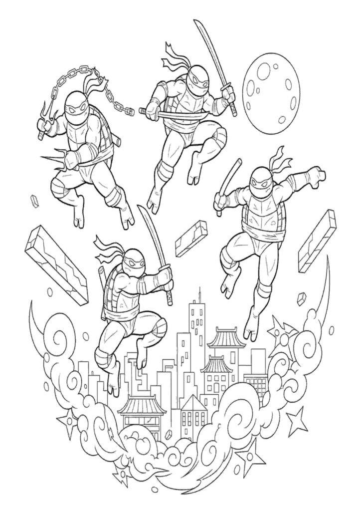 ninja turtles coloring pages