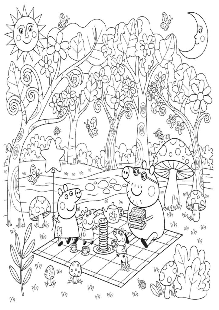 peppa pig coloring pages for kids