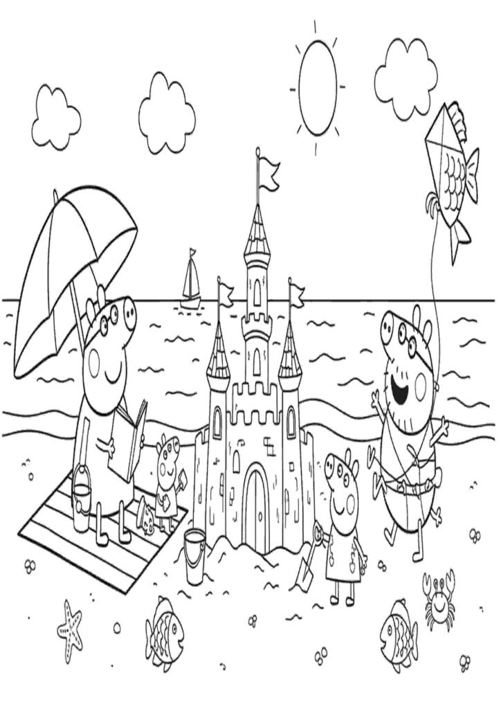 peppa pig coloring pages free