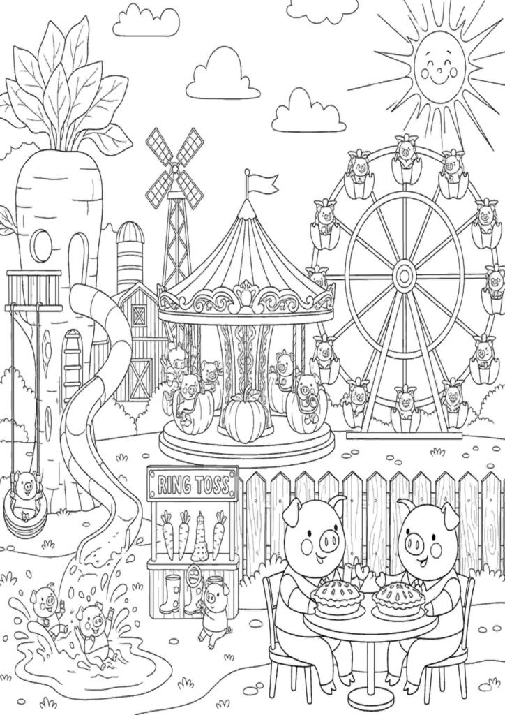 peppa pig colouring pages a4
