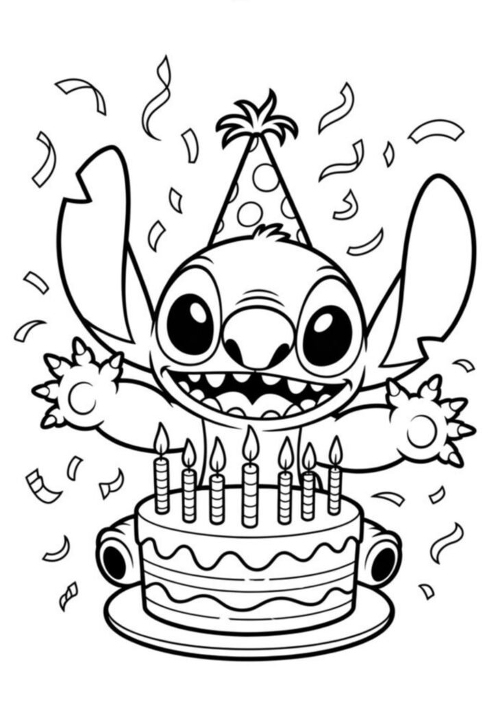 printable stitch coloring pages