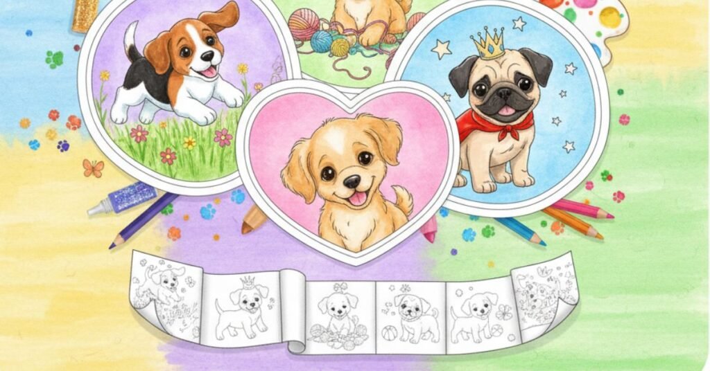 puppy coloring page