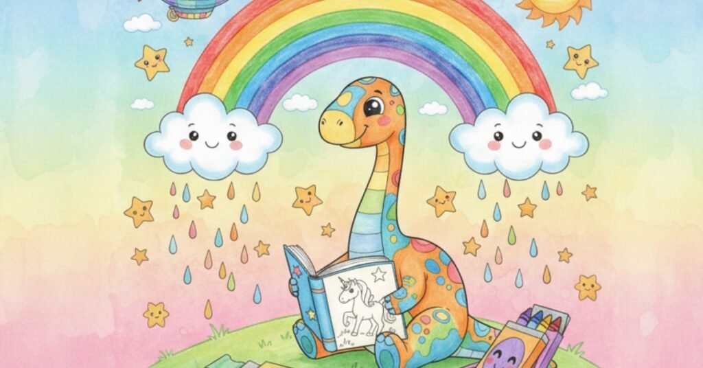 rainbow coloring page