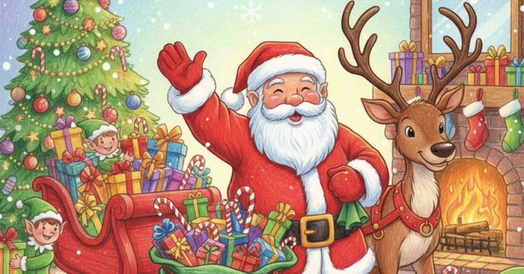 santa coloring pages