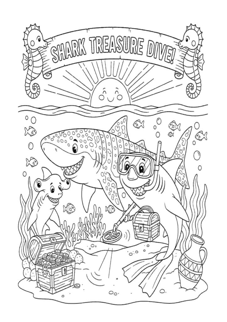 shark coloring pages