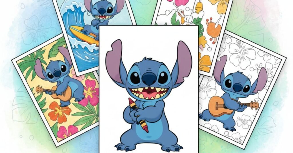 stitch coloring pages printable