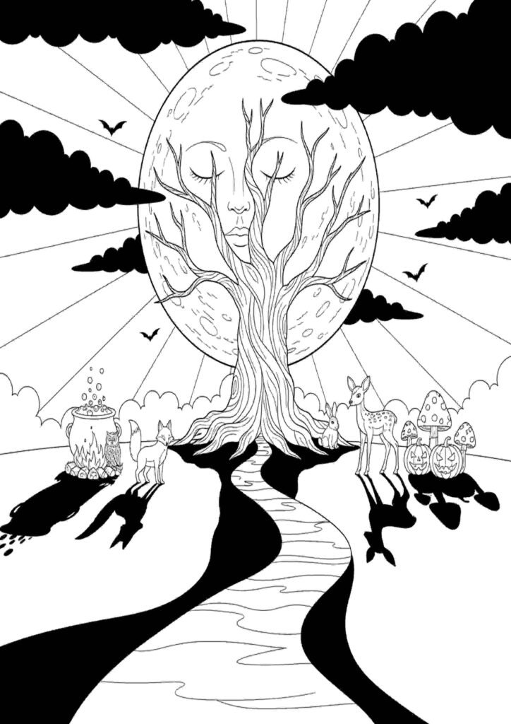 movie shadow coloring pages