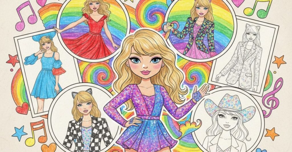 taylor swift coloring pages