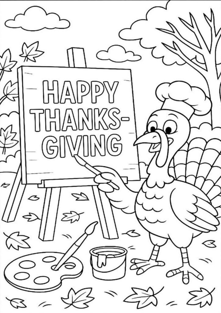 unique turkey coloring ideas