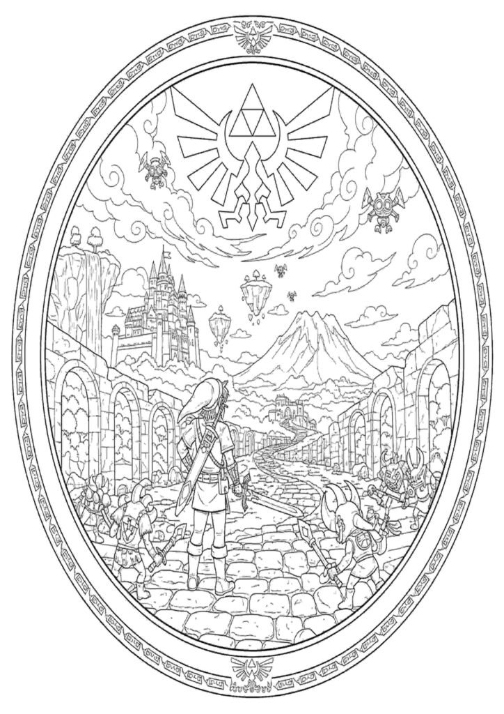 zelda coloring pages