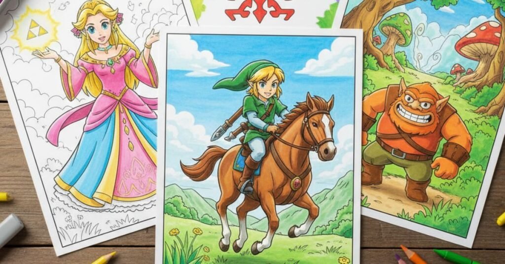 zelda coloring pages
