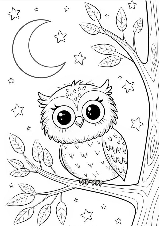 Printable Owl Coloring Pages