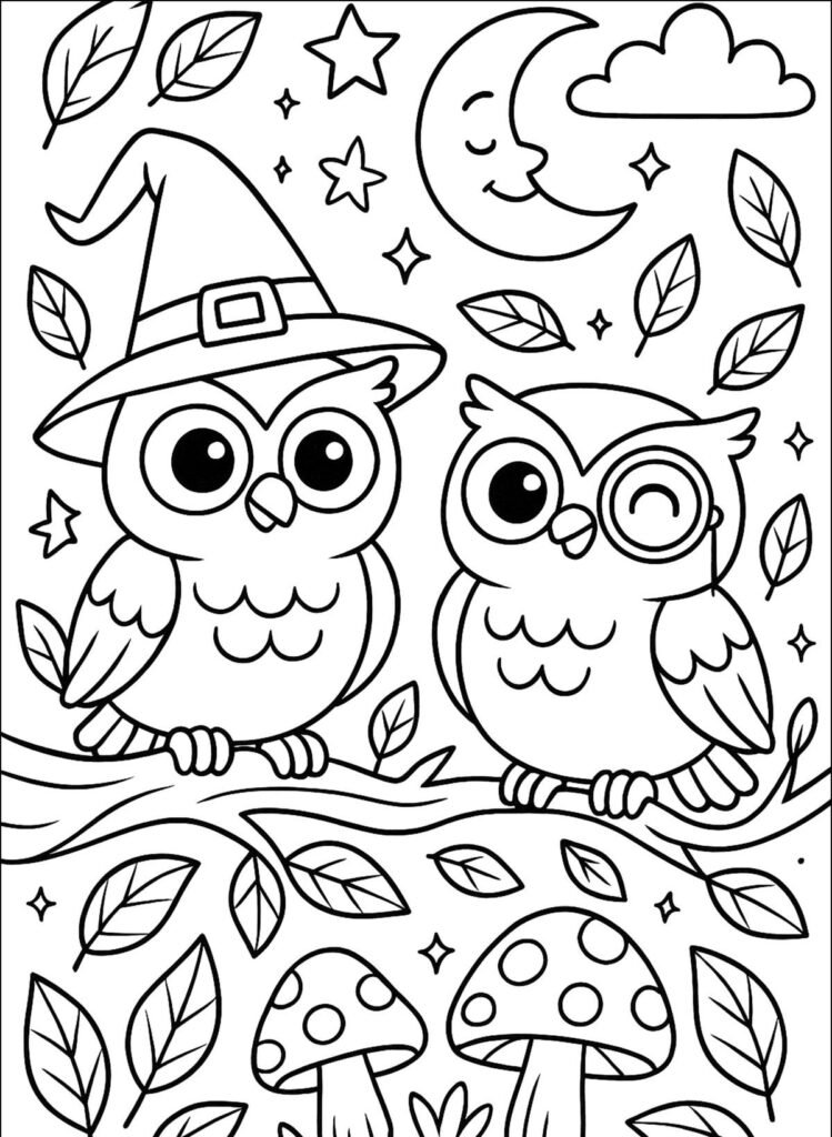 Printable Owl Coloring Pages