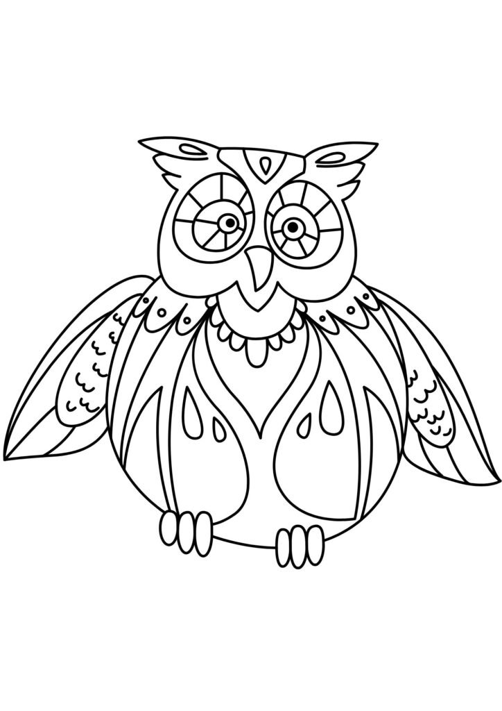 Printable Owl Coloring Pages