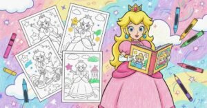 Princess Peach Coloring Pages