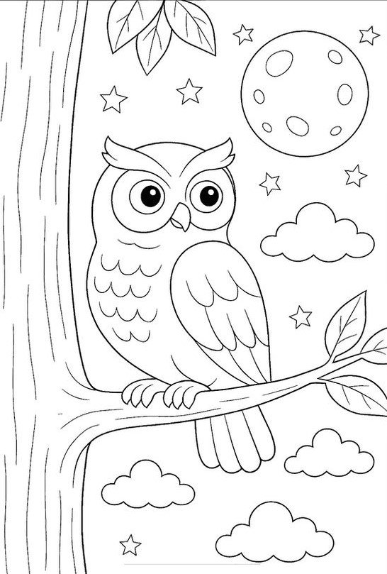 Printable Owl Coloring Pages