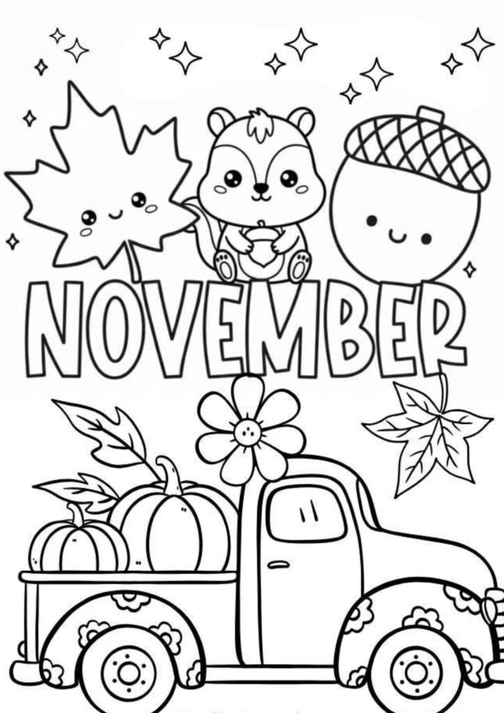 car november coloring pages