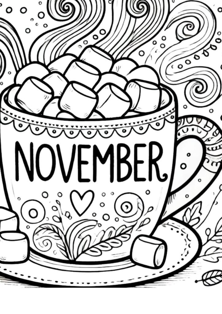 cofee coloring pages