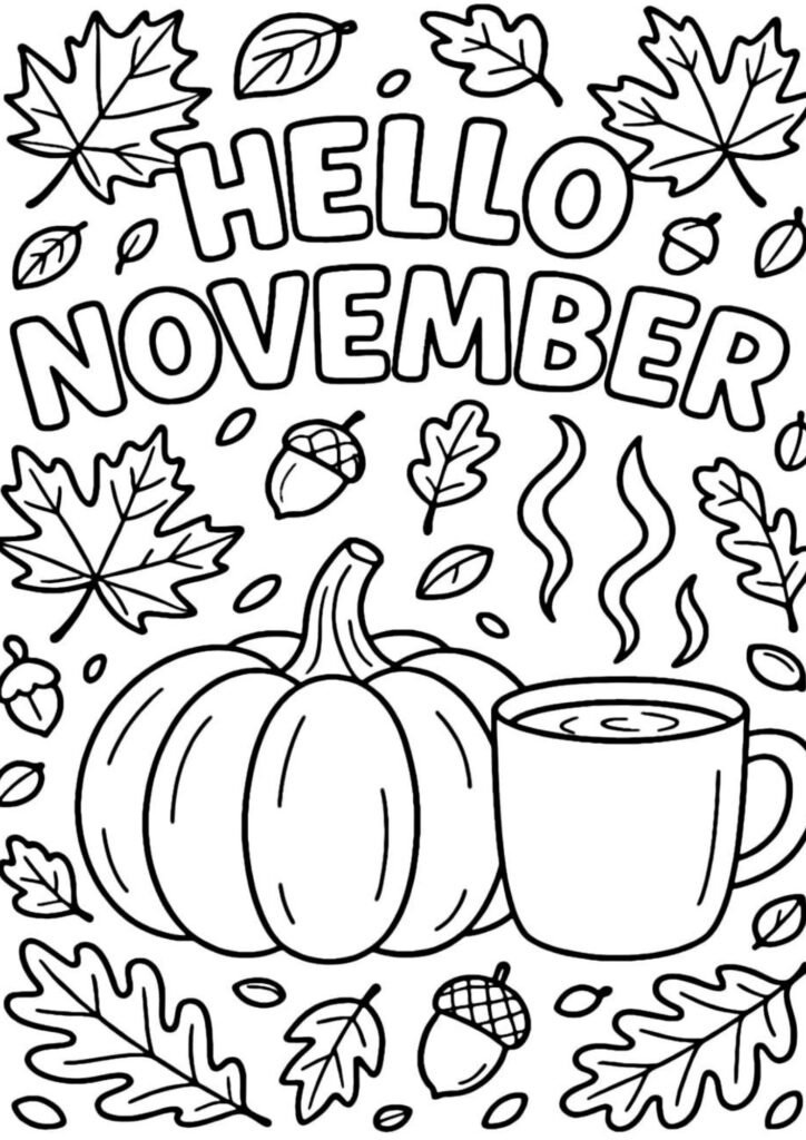 coloring pages for fall