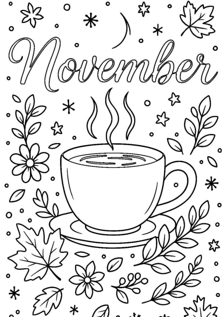 coloring sheets november