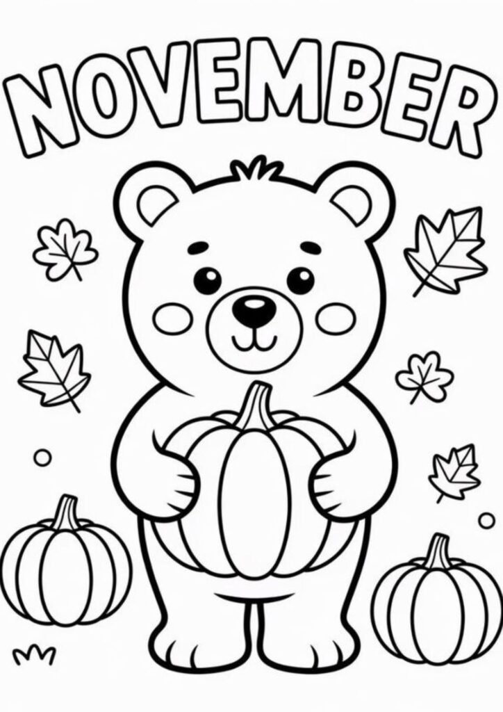 coloring sheets november and fall