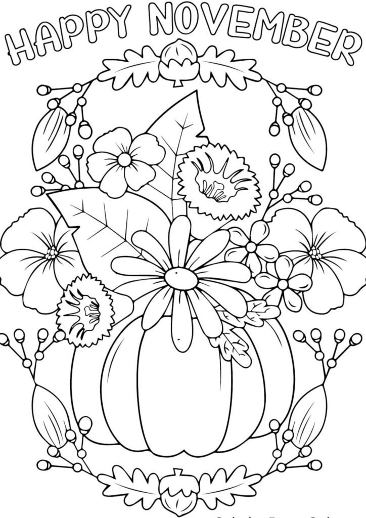 cute flower coloring pages