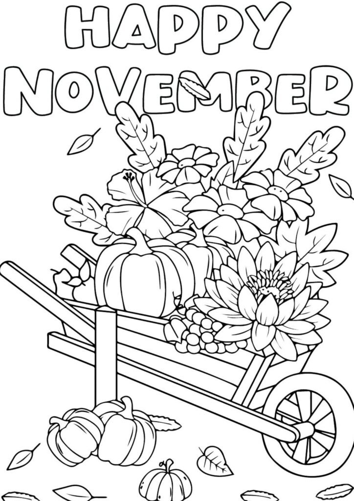 free printable 2025 coloring pages calendar november