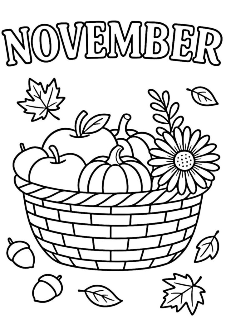 fruits coloring pages november