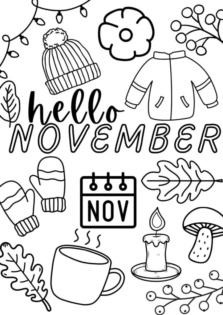 hello winter coloring pages