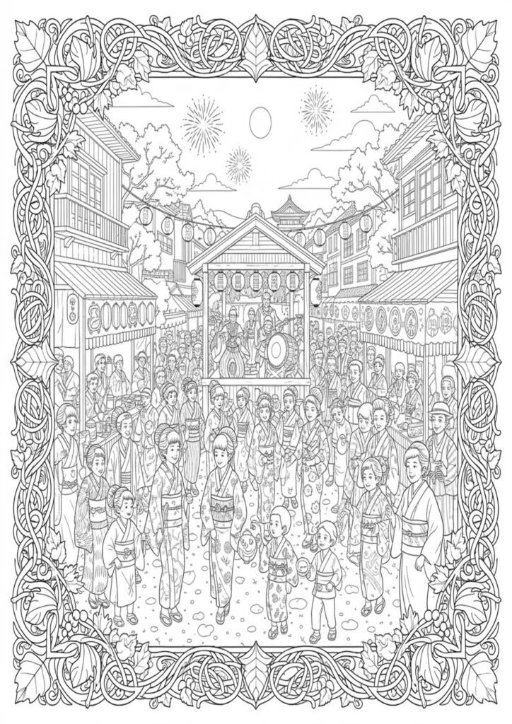 Cute holiday and seasonal coloring page printable