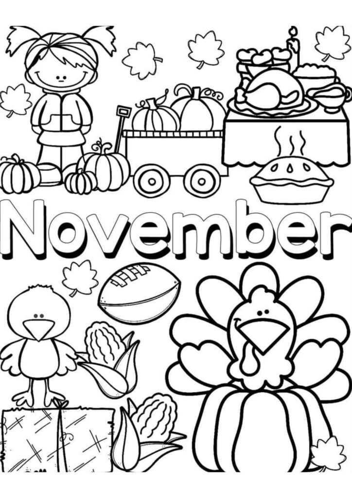 kids november coloring pages