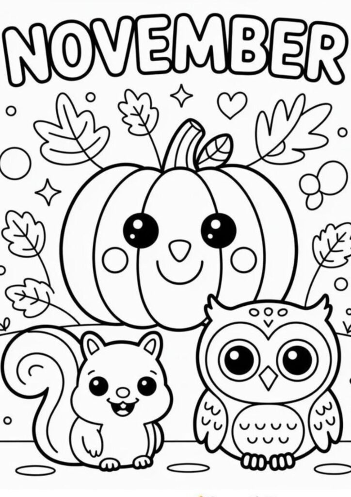 november coloring pictures