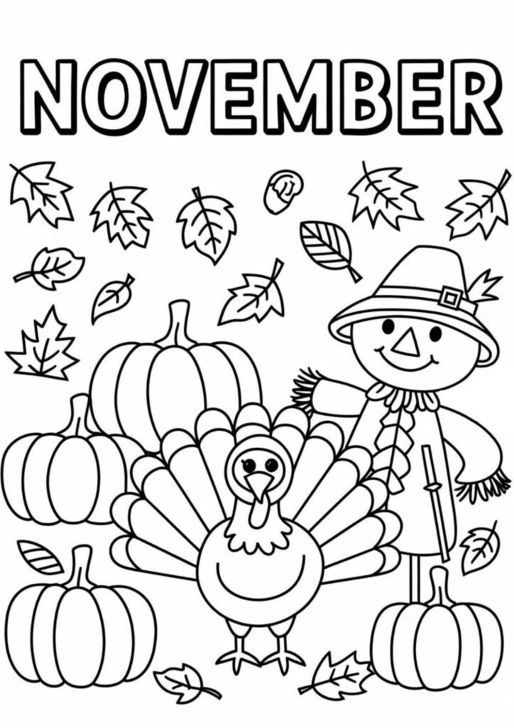 november coloring sheets