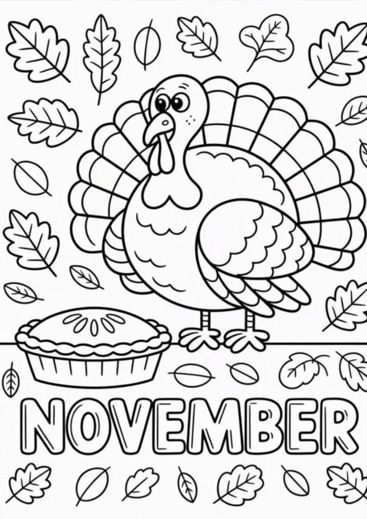 printable november coloring pages