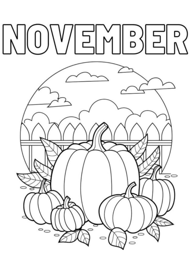 pumpkin coloring pages november