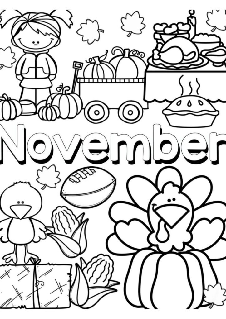 winter november coloring pages