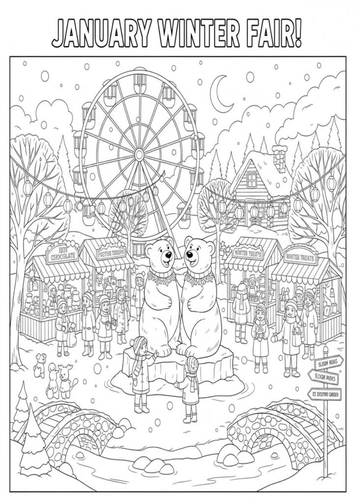 January Coloring Pages: Fun Ideas for Kids and Adults