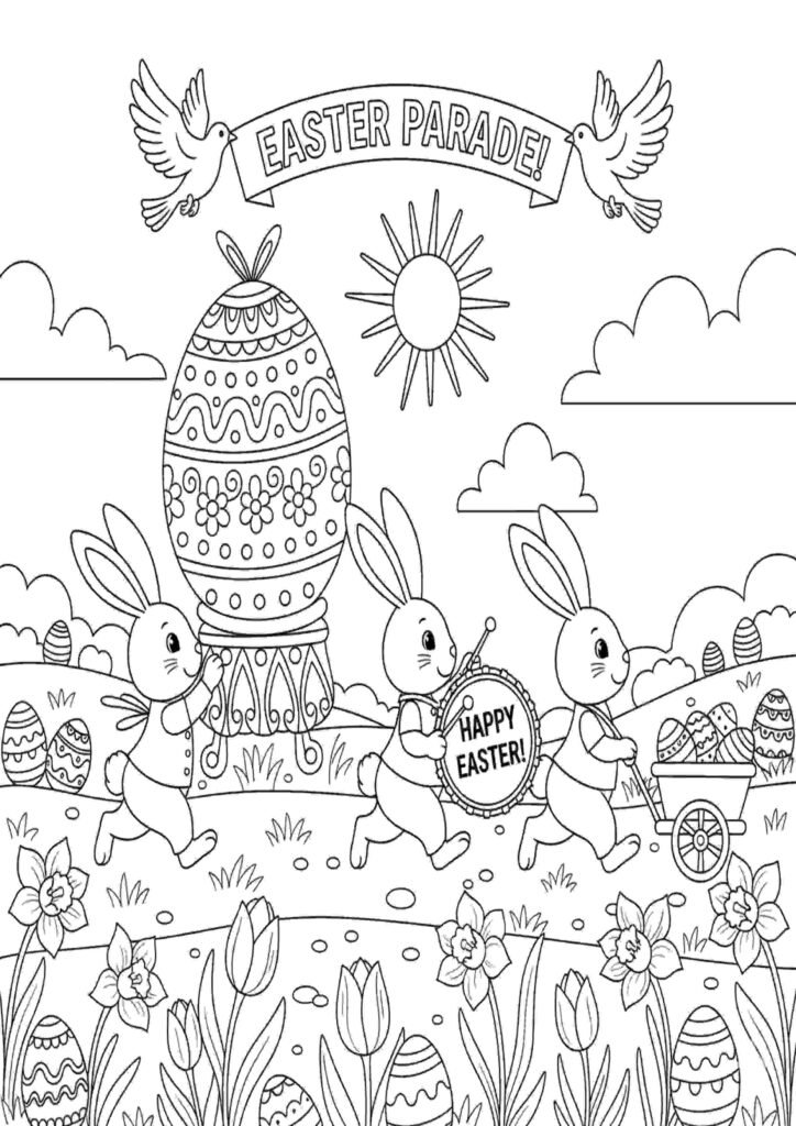 Easter Colouring Printables for Kids