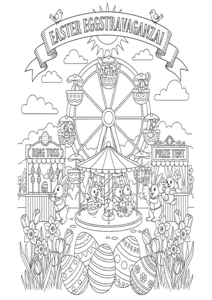 cute Easter Colouring Printables