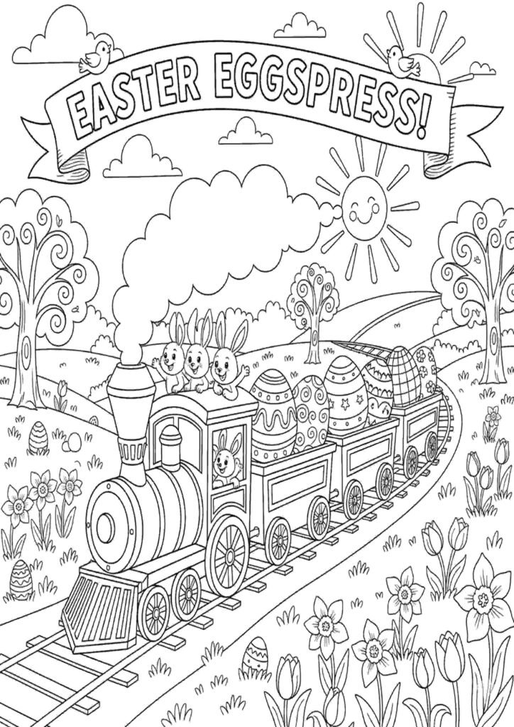 free Easter Colouring Printables