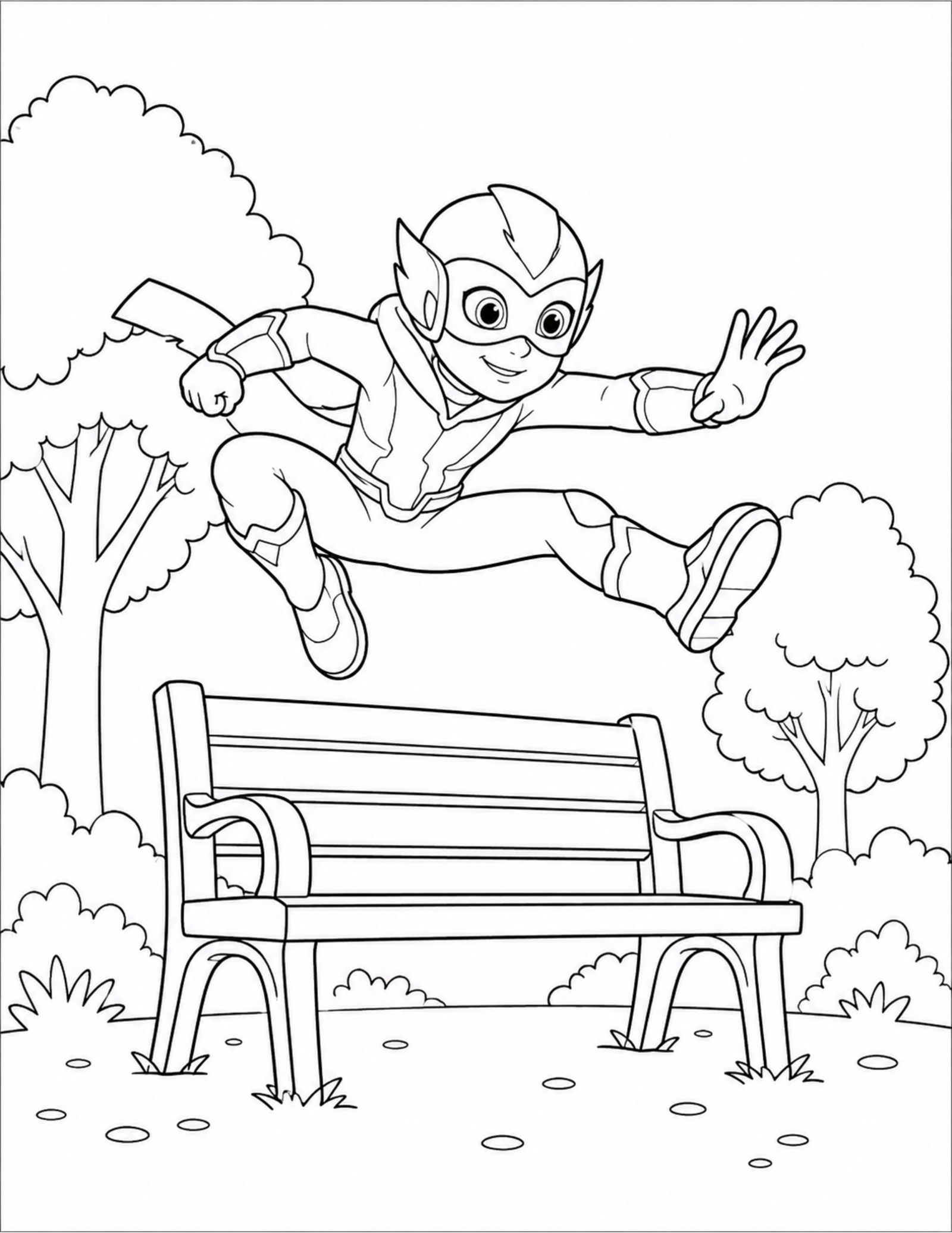 Spiderman coloring pages inspired by an original hero park adventure