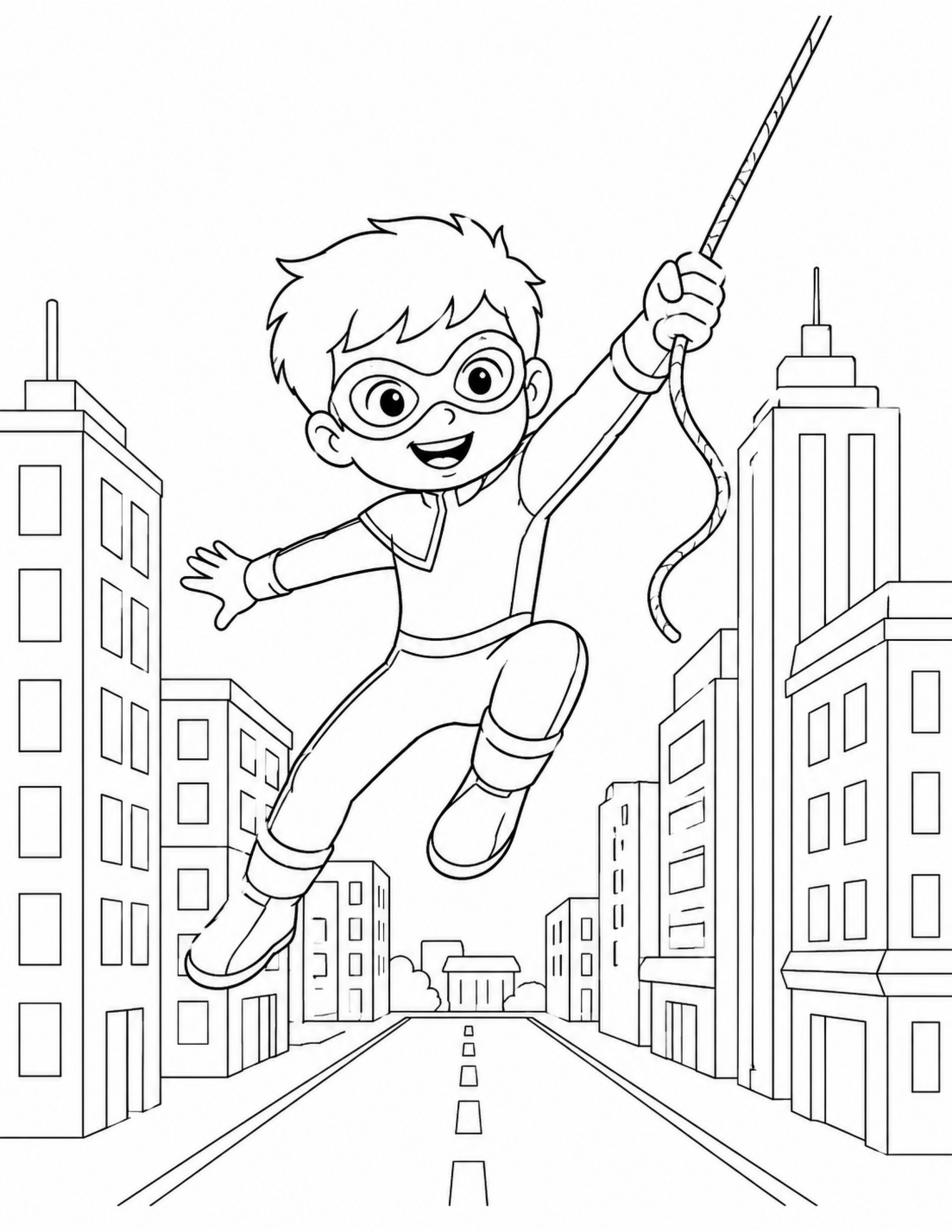 Spiderman coloring pages inspired by an original masked web-adventure hero
